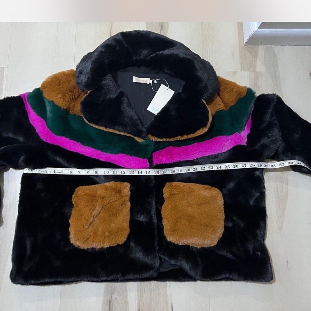 Unique Faux Fur Jacket Purchased @ Anthropologie - Picture 3 of 5